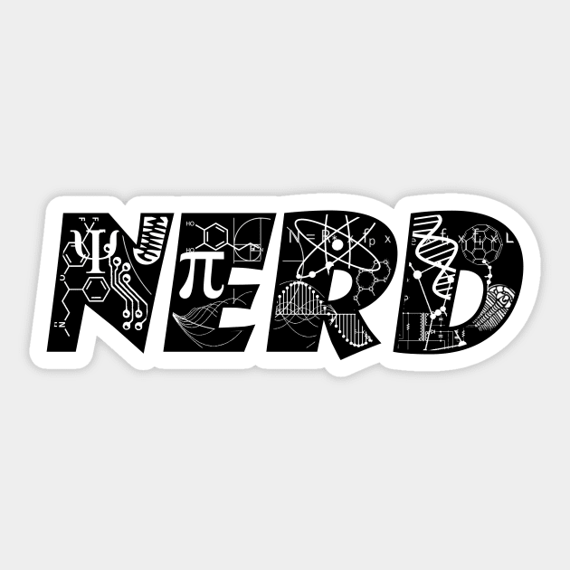 NERD Pride -Black Sticker by faeforge